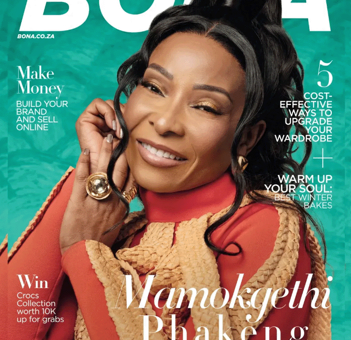 Bona magazine cover for women's month august 2024 in which money magnet South Africa was featured in.