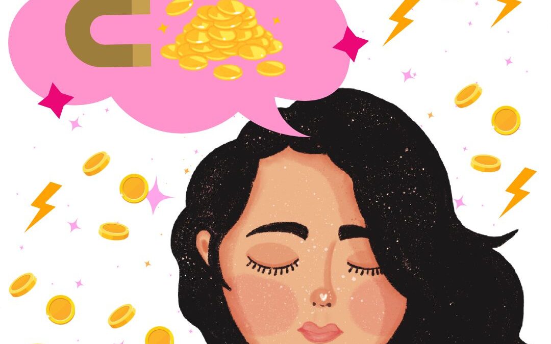 woman using the psychology of money to imagine attracting wealth like a magnet